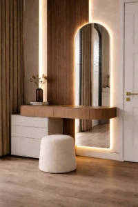 Minimal Contemporary Vanity and Dressing Corner Interior Design by Houseway