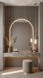 Minimal Contemporary Vanity and Dressing Corner Interior Design by Houseway