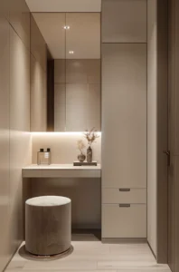 Minimal Contemporary Vanity and Dressing Corner Interior Design by Houseway